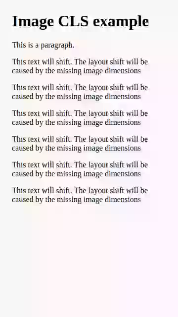 CLS caused by image before