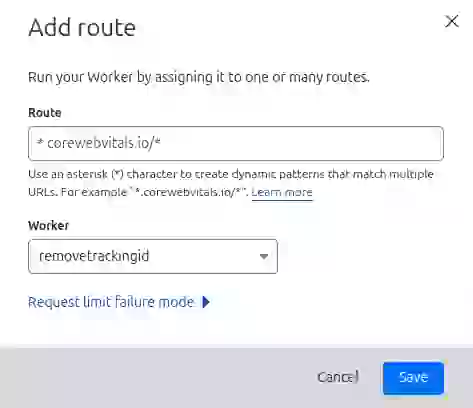 stripping tracking parameters with cloudflare step5