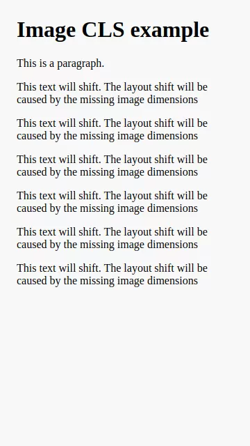 CLS caused by image before