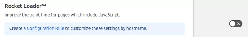 cloudflare settings rocket loader