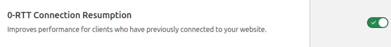 cloudflare settings 0rtt